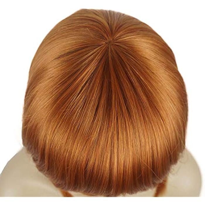 DILLARDS Lydell Synthetic Medium Length Straight Wig With Neat Bang Cosplay Wigs For Women Fox Red - Image 5